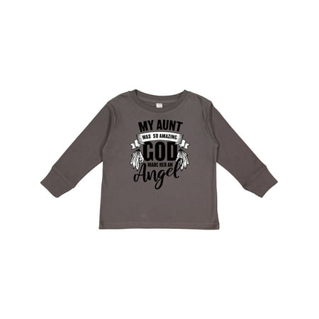 

Inktastic My Aunt Was So Amazing God Made Her an Angel Gift Toddler Boy or Toddler Girl Long Sleeve T-Shirt