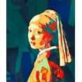 thumbnail image 4 of Stephen Chambers 26x30 Gold Ornate Wood Framed With Double Matting Wall Art Titled - Pearl Earring 5, 4 of 6