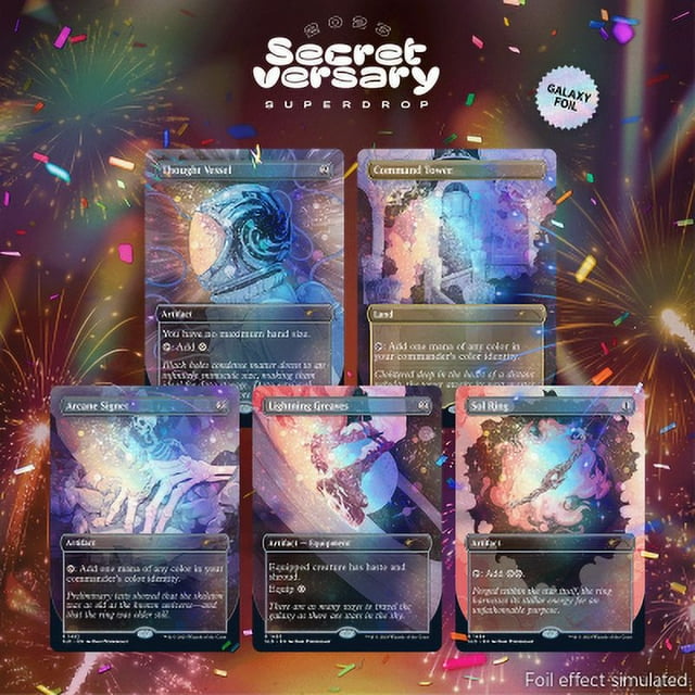 Magic: the Gathering Secret Lair Through the Wormhole Galaxy Foil Edition (5 Cartes)