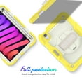 thumbnail image 2 of for iPad mini 2021/mini 2024, Heavy Duty Shockproof Protective Case with PET Screen Protector, Stylus Holder, Stand and Hand/Shoulder Strap 3 Layer Multi-Functional Cover, Yellow, 2 of 10