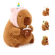 thumbnail image 1 of Peluche Capibara Xtellar Cafe 20cm Algodón Decorativo, 1 of 3