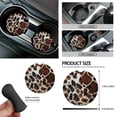 thumbnail image 6 of Yuyamidu Brown Cow Print Car Seat Cover 15 PCS Auto Front Back Seat Cover Steering Wheel Cover Seat Belt Pads Trash Bin Mount Phone Holder Rearview Mirror Cover Cup Holder Keychains Wristlet Strap, 6 of 7