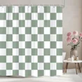 thumbnail image 3 of Black and White Grid Shower Curtain Simple Style Modern Home Bathroom Decor Curtain Polyester Fabric Bath Curtains With, 3 of 8