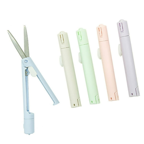 Binwennn Metal Strip to Hold Home Necessities Space Saving Kitchen Gadgets Folding Pen Scissors Student Art Cutting Tools Small Paper Cutting Mini Scissors Manual Account Ceramic Penknife