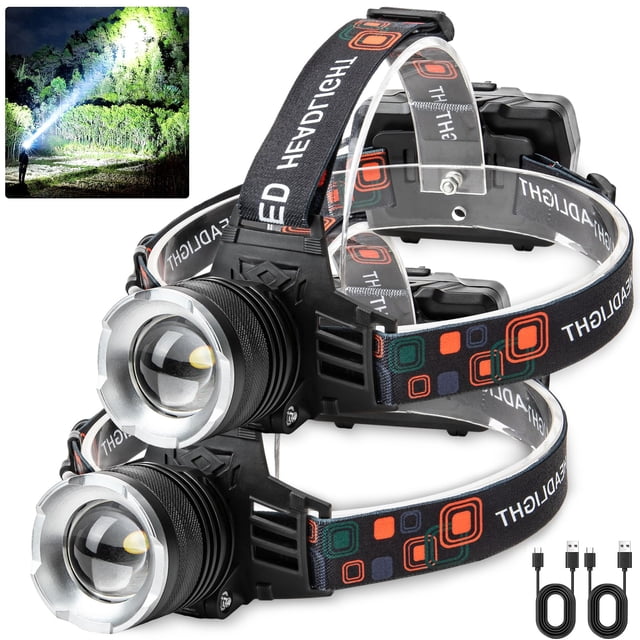 Linterna frontal NJ FOREVER LED recargable, 900000 lúmenes, resistente al agua