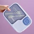 thumbnail image 5 of Adult Lunch Box 1450ml 3 Compartments Student Sealed Plastic Lunch Box Adult Lunch Box With Spoon And Fork Leak Proof Microwavable/ Home Essentials, 5 of 9