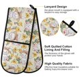 thumbnail image 4 of Dailycode Double Sided Oven Mitt with Loop Heat Resistant Kitchen Long Potholders 7" x 35" Cute Rabbit with Straw Hat, 4 of 6