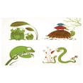 thumbnail image 4 of Reptile Ceramic Toothbrush Holder, Reptile Family Colorful Snake Frog Ninja Turtles Love Mother Family Theme, Decorative Versatile Countertop for Bathroom, 4.5" X 2.7", Green Brown Red, by Ambesonne, 4 of 4