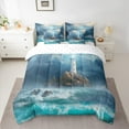 thumbnail image 2 of Manfei Cyan Ocean Marine Twin Bedding Sets 7-Piece for Teen, Coastal Lighthouse Bedding Comforter Set, Nautical Sheet Sets, Super Cozy Room Decor, 2 of 7