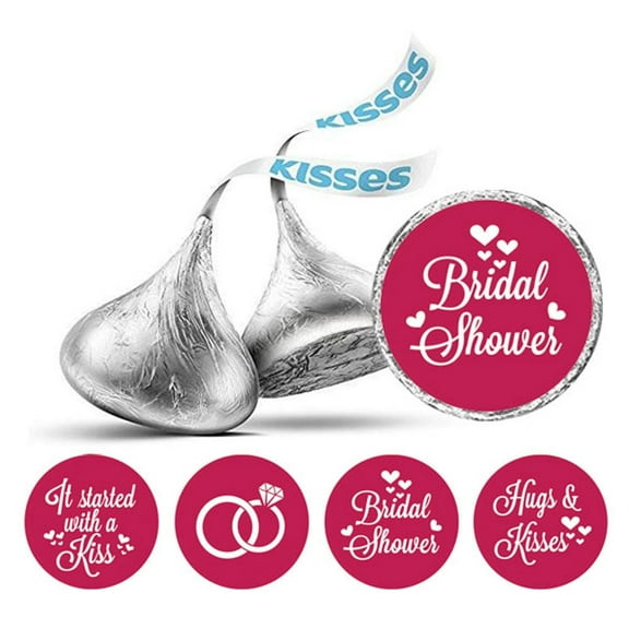 Darling Souvenir Candy Favor Bridal Shower Party Theme chocolate Stickers 190 Pcs-Burgundy