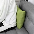 thumbnail image 5 of PiccoCasa Solid Linen Throw Pillow Cover/Euro Sham/Cushion Sham Decoration Cushion Cover Case for Couch Pack of 2 Green 12" x 20", 5 of 8