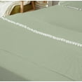 thumbnail image 7 of DNG Creations 4 Piece Pom Pom Sheet Set 100% Egyptian Cotton, White Pom-Pom Fringe Solid Pattern 24 Inch Deep Pocket ( Solid Light Sage - Twin XL ), 7 of 7
