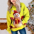 thumbnail image 2 of Ulanda Christmas Hoodies for Girls Winter Fleece Hooded Xmas Graphic Sweatshirt Holiday Cute Funny Pullover Sweater (Yellow, 7-8 Years), 2 of 4