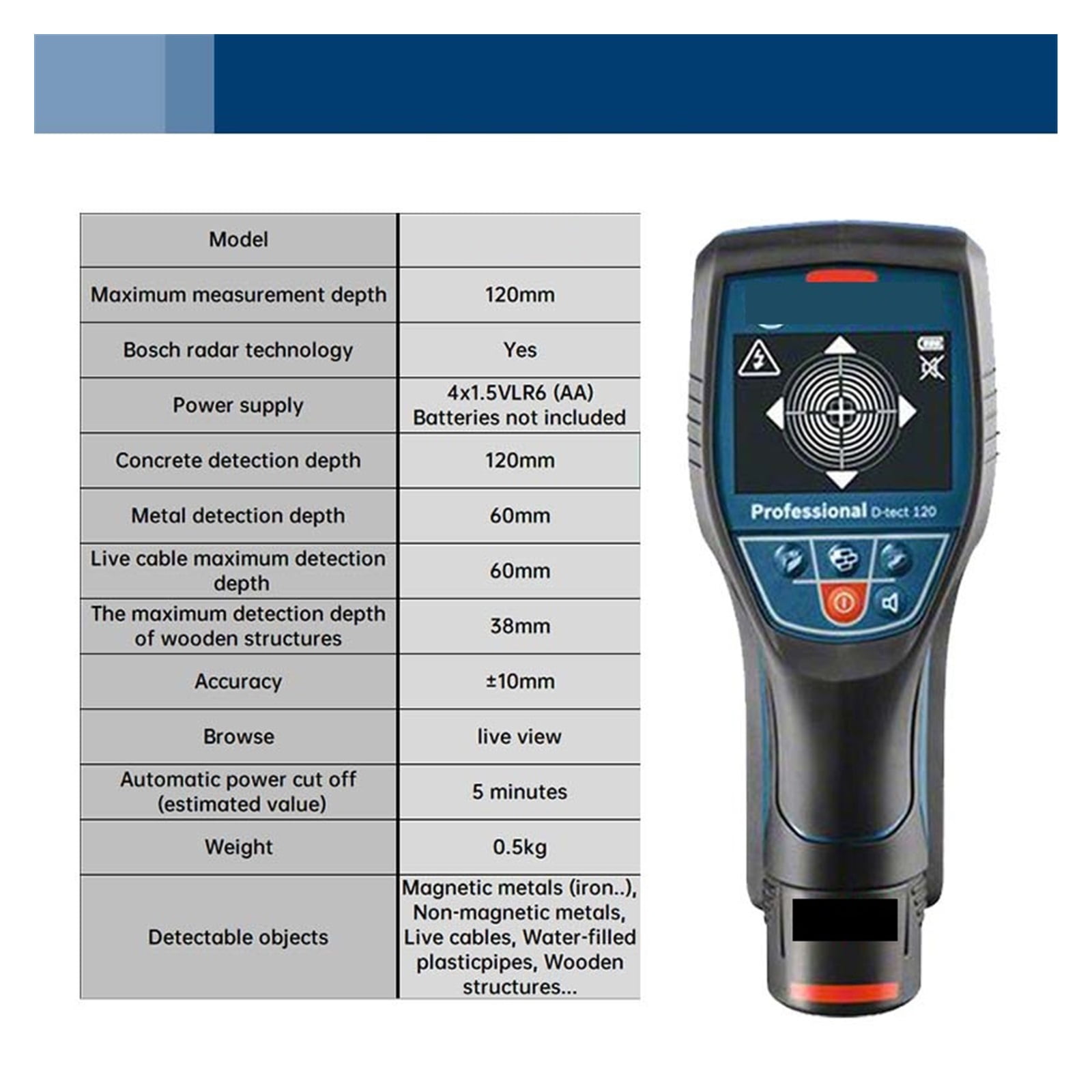 Professional Metal Detector Intuitive Radar Scanner For Almost All Materials High-precision Wall Detector ,Accurate and Quick