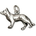 thumbnail image 1 of Sterling Silver 20" 1mm Box Chain 3D Standing German Shephard Dog Breed Pendant Necklace, 1 of 2