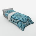 thumbnail image 3 of Ambesonne Moroccan Bedding Set 4 Pcs, Geometrical Mosaics, Queen, Blue White, 3 of 3