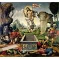 thumbnail image 2 of Garbo, Raffaellino del 13x12 Black Ornate Wood Framed with Double Matting Museum Art Print Titled - Resurrection, 2 of 4