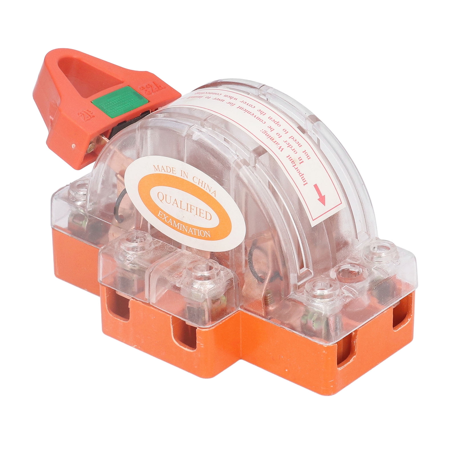 Transparent Knife Switch 2P 32A Double Pole Against Electric Shock Safety Knife Switch with Indicator for Generator