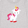 thumbnail image 4 of Inktastic Cute Little Unicorn With Red And Pink Mane, Hearts Girls Baby T-Shirt, 4 of 5