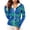 02-Blue, variant on cocolona Womens Zipper Hoodies Long Sleeve Thumb Hole Printed Sweatshirts Casual Beach Vacation Sun Protection Tops