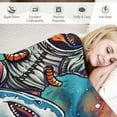 thumbnail image 3 of Autua Shark Space Suit Skateboard Warm Lightweight Blanket Soft Fleece Blanket for All Seasons Living Rooms Sofa Decor Cow Gifts Blanket 50x60in, 3 of 6