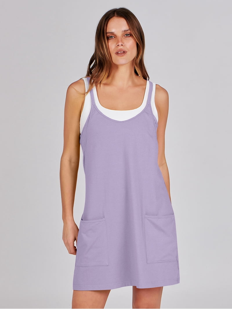 light purple athletic dress Purple Athletic Women's Tennis Dress with Pockets
