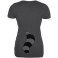 thumbnail image 2 of Halloween Raccoon Costume Juniors Soft T Shirt Deep Heather LG, 2 of 2
