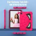 thumbnail image 5 of Dteck Rugged Kids Case for Samsung Galaxy Tab A9+ 11-inch 2023, Shockproof Silicone Case Hybrid PC Heavy Duty Armor Cover with Dual Kickstand for Children (SM-X210/X215/X216/X218) ,Rose+Black, 5 of 8