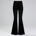 thumbnail image 2 of JIAYUE Girls Stretch Denim Flared Pants Full Length Solid Color Slim Bootcut Jeans For Teenagers And Big Kids Fashion Trousers Comfortable Children Versatile Bottoms, 2 of 6