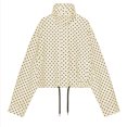 thumbnail image 6 of Women's Casual Polka Dot Pocket Short Jacket, A Stylish and Practical Outerwear for Everyday Use,Beige,L, 6 of 7