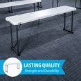 thumbnail image 3 of Lifetime 6 Foot Rectangle Seminar Table, Indoor/Outdoor Commercial Grade, White (80929), 3 of 12
