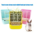 thumbnail image 2 of 2 in 1 Rabbit Guinea Pig Chinchilla Hay Grass Feeder Rack Pet Food Feeding Bowl, 2 of 8