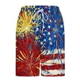 thumbnail image 5 of PNTUTB Men's Fashion Printed Casual Elastic Drawstring Loose Comfortable Summer Lined Beach Shorts with Pockets, 5 of 6
