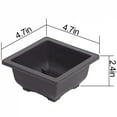 thumbnail image 2 of 15 PCS 4.7 Inch Flower Pot, Square Plastic Bonsai Training Pot, Flower Succulent Flower Pot Container, for Garden, Interior, Hom, 2 of 6