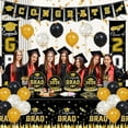 thumbnail image 5 of DAZLUTE Graduation Decorations Class of 2025 Graduation Party Decorations Disposable for 24 Guest Tableware Set  Include Plates, Cups, Banner with Congrats Grad Party Supplies , Black and Gold, 5 of 6