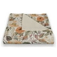 thumbnail image 2 of Creative Products Fall Flowers Pattern 50x60 Coral Fleece Blanket, 2 of 3