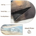 thumbnail image 5 of Round Area Rug 5ft, Sunset Beach Non-slip Area Rugs for Living Room/Bedroom/Bathroom/Kitchen, Spray Ocean Waves Sky Nature Scenery Washable Throw Floor Mat Indoor Outdoor Entrance Doormat, 5 of 9