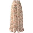 thumbnail image 5 of Wxolcjlv Womens Floral Print High Low Maxi Skirt Ruffle Slit Party Long Skirts, 5 of 5