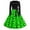 Green, variant on Women's Chic Retro Halloween Dress Featuring Bat and Pumpkin Print, Round Neckline, Long Sleeves, Hollow Out Casual Style for Party Wear ,Light Gray M