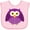 AD-Pink, variant on Inktastic Purple Owl Bird Boys or Girls Baby Bib
