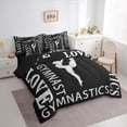 thumbnail image 3 of Feelyou Gymnastics Sports Bedding Comforter Set 7 Pieces, Ballet Princess Full Bedding Set, Teens Kids Girls Women Reversible Fitted Sheet Flat Sheet, Microfiber Bedroom Decor, 3 of 7