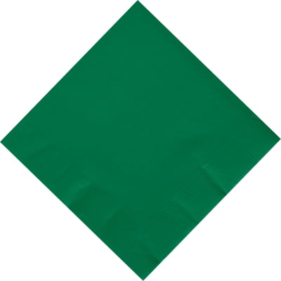 Emerald Green Beverage Paper Napkins - 100 count