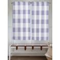 thumbnail image 5 of Purple White Buffalo Check Bedroom Curtains 63 Inches length, Farmhouse Plaid Modern Geometric Window Treatment Curtain Drapes, Rod Pocket Curtain Panels for Living Room Kitchen, 42"x63", 2 Panels, 5 of 7