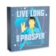 thumbnail image 1 of Cartel de madera plateado con diseño de búfalo Star Trek Spock, 15 x 15 cm, 1 of 8
