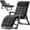 3 in 1 British Black, variant on ABORON Living Room Chairs, Folding Zero Gravity Chair for Living Room/Bedroom/Office, Folding Lounge Chair Reclining Patio Chairs with Mattress for Indoor Outdoor