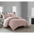 thumbnail image 2 of Chic Home Laurel Duvet Cover Set Graphic Herringbone Pattern Print Design Bed In A Bag Bedding - Sheets Pillowcases Pillow Shams Included - 7 Piece - King 104x90", Blush, 2 of 6