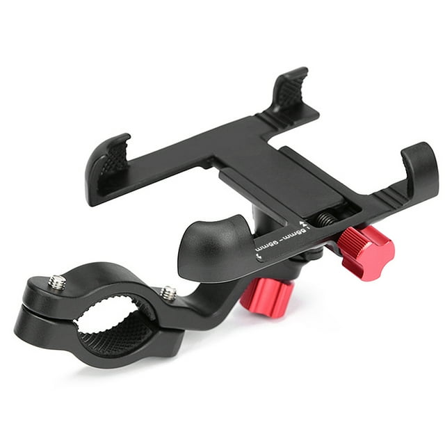 Support de Téléphone de Vélo en Alliage d'Aluminium Robuste Support de Téléphone pour Bicyclette et Moto Rotation à 360° Berceau de Téléphone Ajustable Guidon 31,8 mm