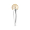 thumbnail image 3 of Angara Solitaire Golden South Sea Cultured Pearl Dome Ring in 14K White Gold for Women | June Birthstone Jewelry for Her, 3 of 8