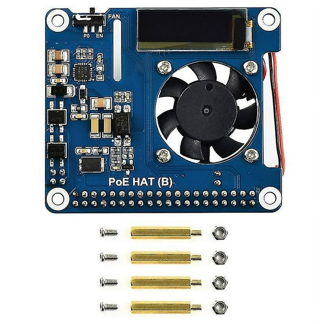 Amdohai Raspberry Pi 4 Model B/3b+ With Oled And 802.3af Poe Network Expansion Board