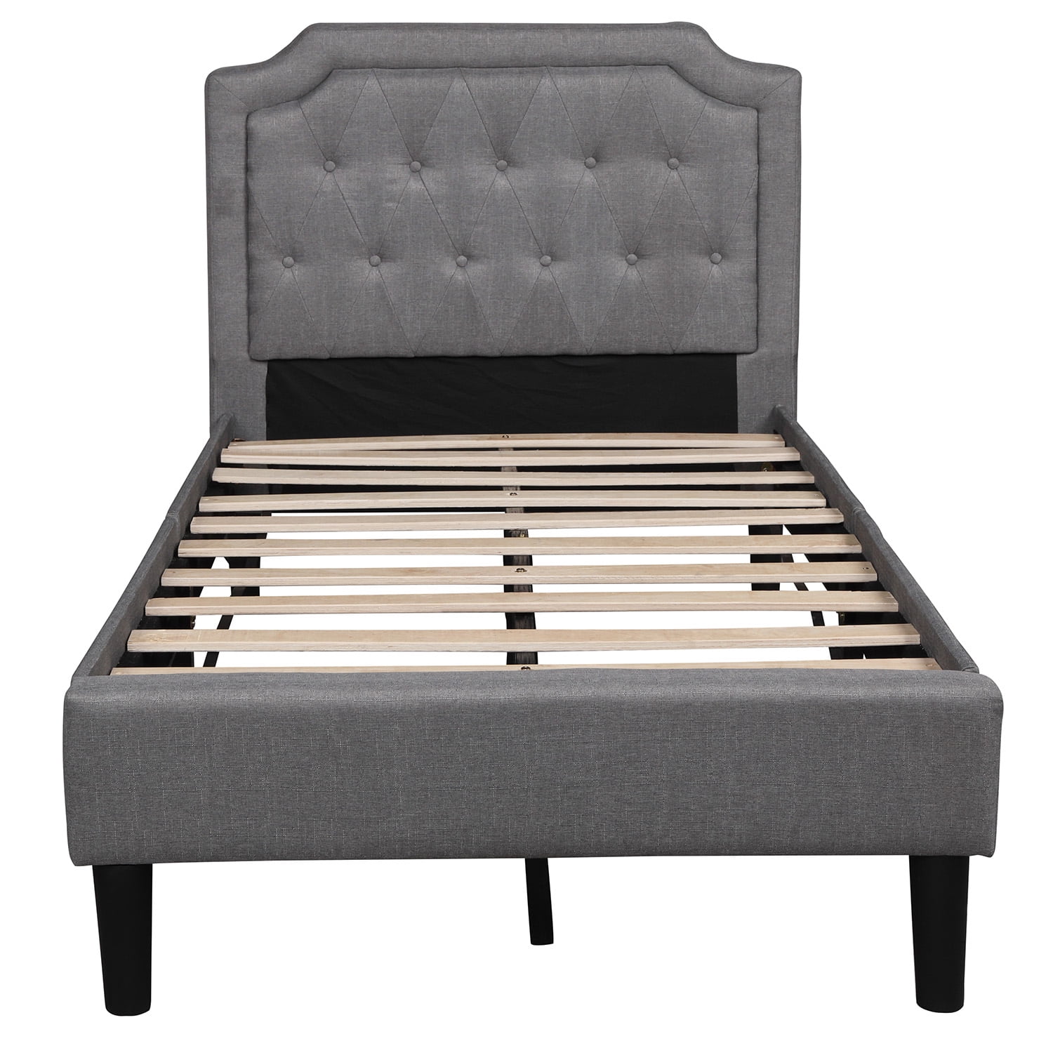 Upholstered Twin Size Bed Twin Bed Frame With Headboardsquare Foot